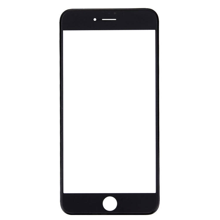 Front Screen Outer Glass Lens with Front LCD Screen Bezel Frame for iPhone 7 (Black)