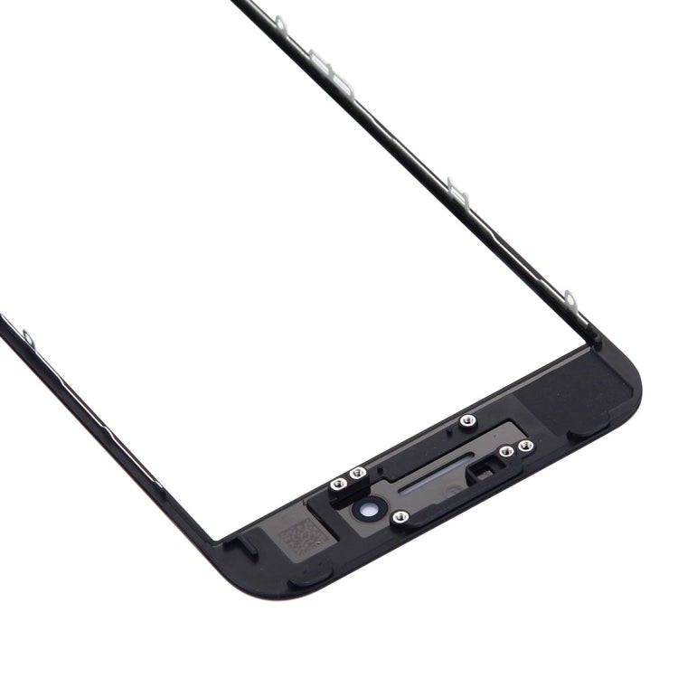 Front Screen Outer Glass Lens with Front LCD Screen Bezel Frame for iPhone 7 (Black)