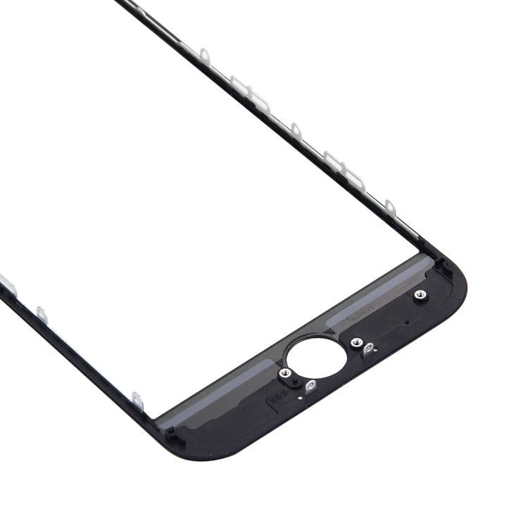 Front Screen Outer Glass Lens with Front LCD Screen Bezel Frame for iPhone 7 (Black)