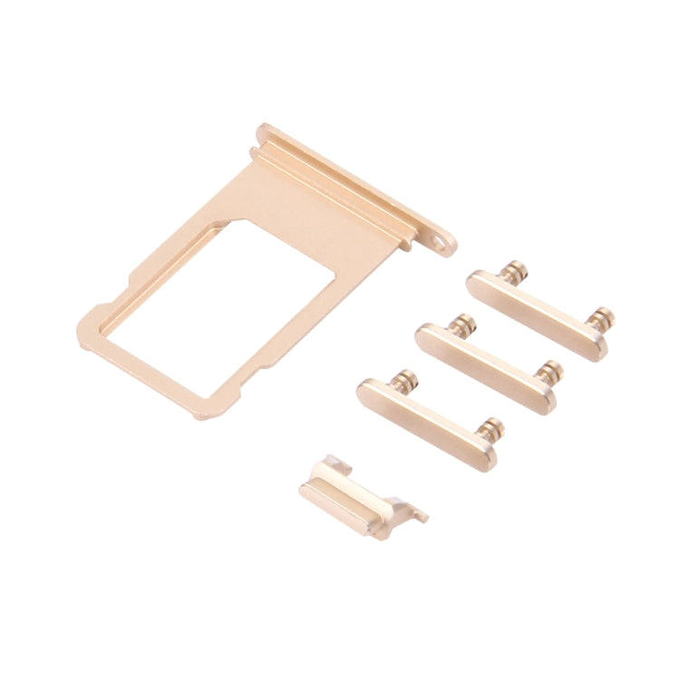 Card Tray + Volume Control Key + Power Button + Mute Switch Vibrator Key for iPhone 7 Plus(Gold)