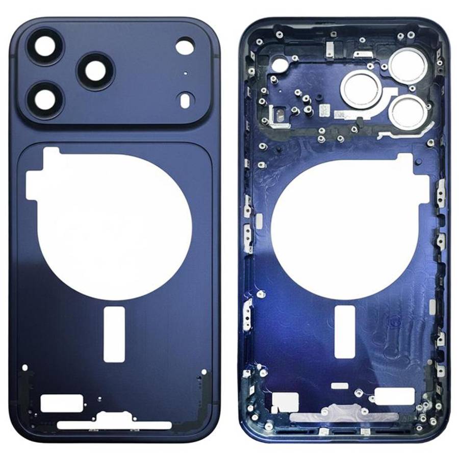 For iPhone 17 Pro Middle Frame Bezel Plate with Camera Lens Cover (Blue)