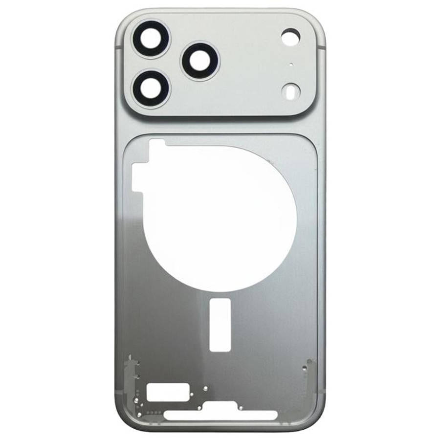 For iPhone 17 Pro Middle Frame Bezel Plate with Camera Lens Cover (Silver)