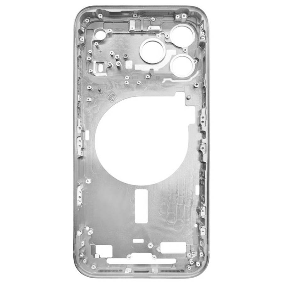 For iPhone 17 Pro Middle Frame Bezel Plate with Camera Lens Cover (Silver)