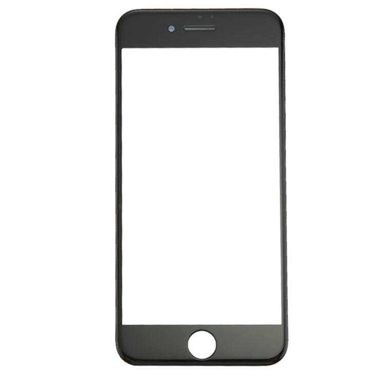 Front Screen Outer Glass Lens with Front LCD Screen Bezel Frame for iPhone 8(Black)