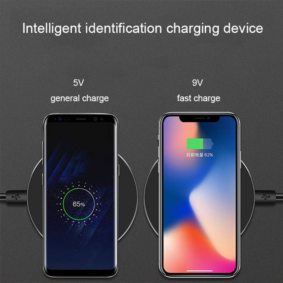 GY-68 Ultra-Thin Aluminum Alloy Wireless Fast Charging Qi Charger Pad(Silver)