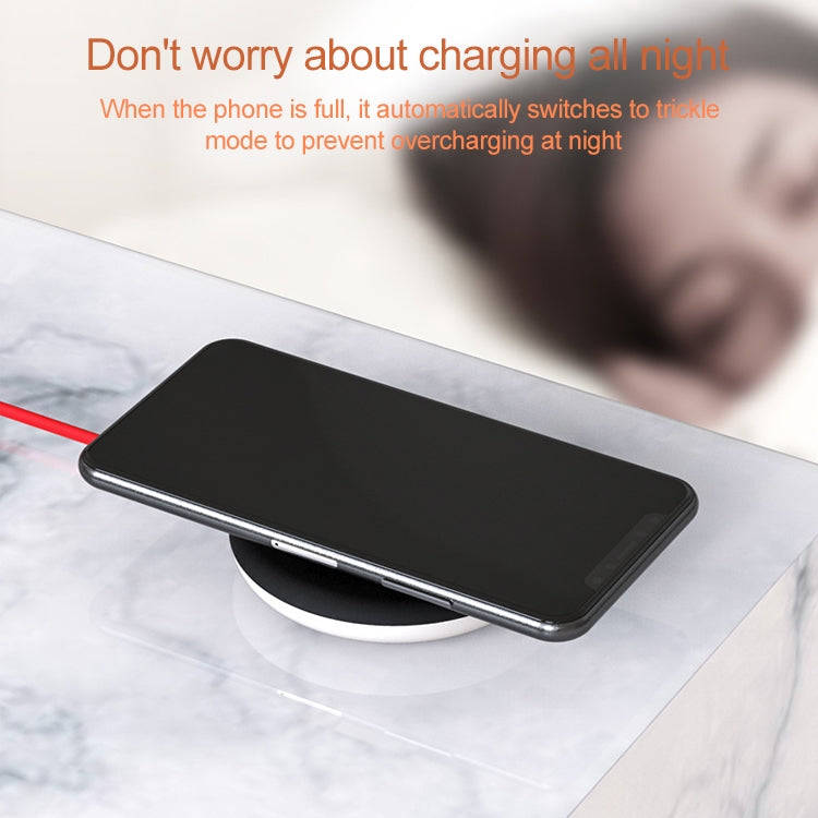 10W Portable Suction Cup Mobile Phone Fast Charging Wireless Charger, Length: 1.5m(Red)