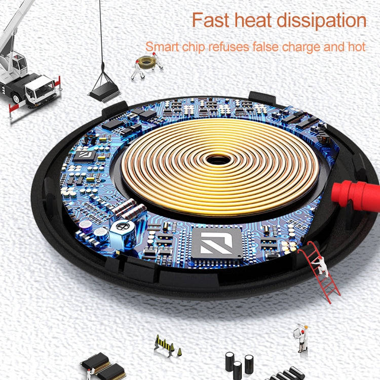 10W Portable Suction Cup Mobile Phone Fast Charging Wireless Charger, Length: 1.5m(Red)