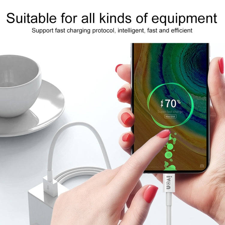 IVON CA70 Type-C / USB-C Fast Charging Data Cable, Length: 3m (White)
