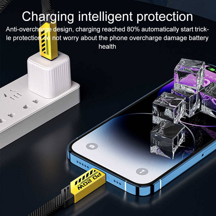 WK WDC-190a Mech Series 6A USB to USB-C/Type-C Fast Charge Data Cable, Length: 1m(Tarnish)