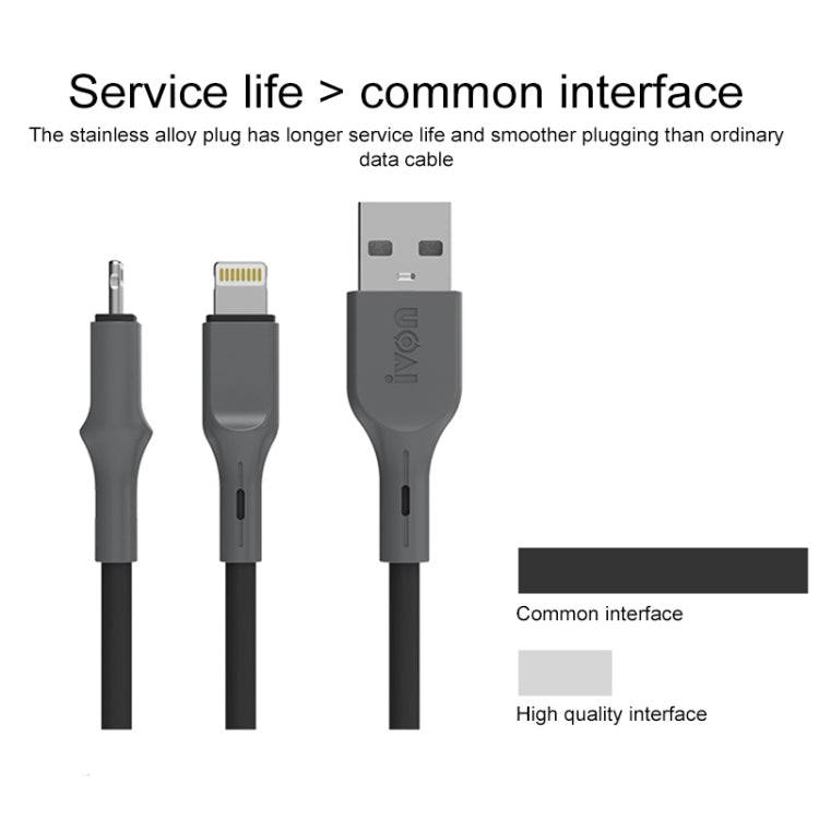 IVON CA78 2.4A Type-C / USB-C Fast Charging Data Cable, Length: 1m(Orange)