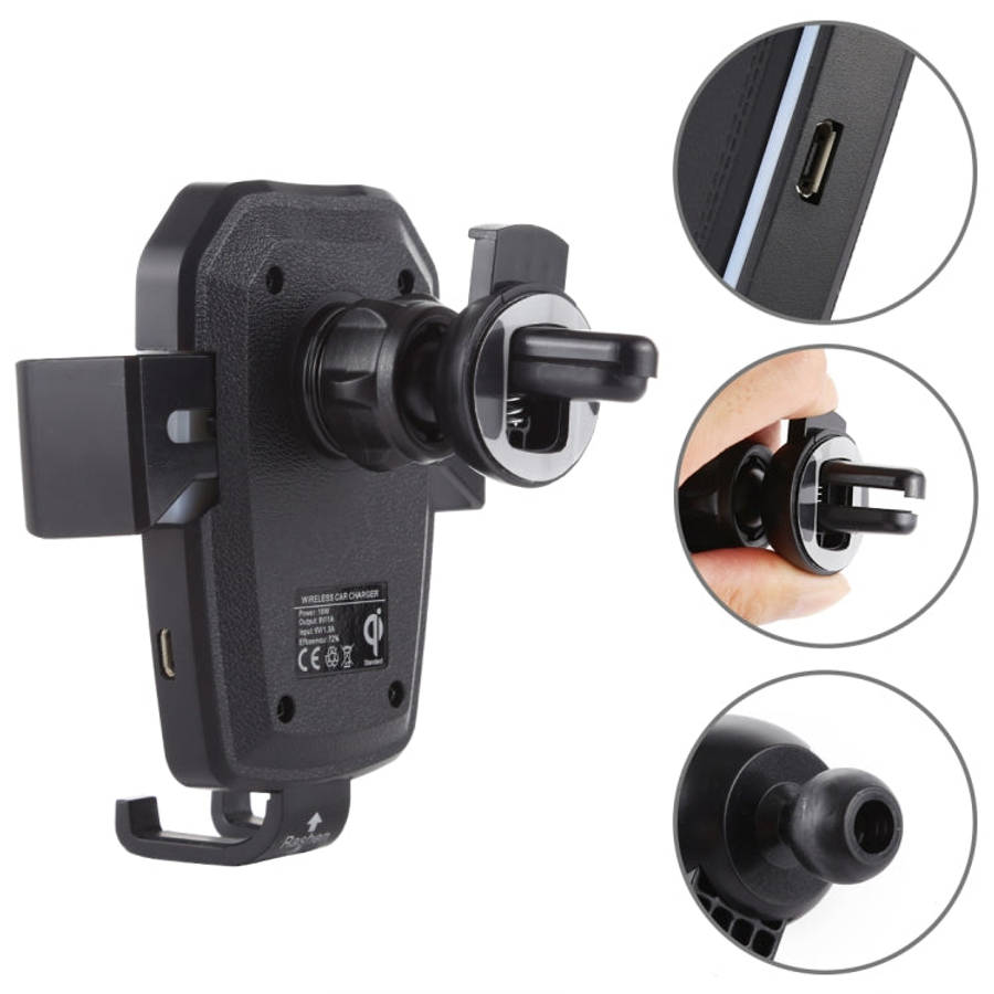 K81 10W QI Universal Rotating Gravity Induction Car Wireless Charging Mobile Phone Holder with Su...