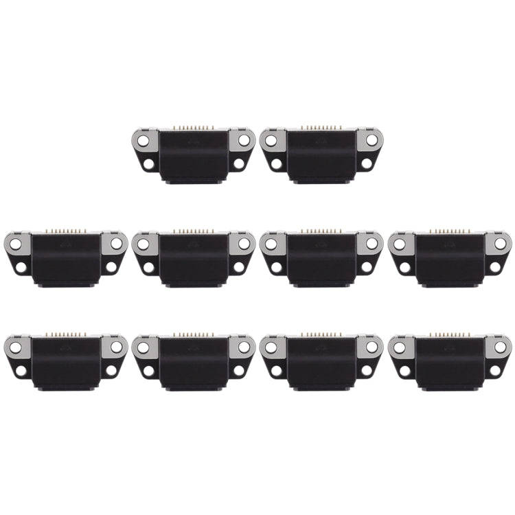 10 PCS Charging Port Connector for iPhone 8 Plus / 8(Black)