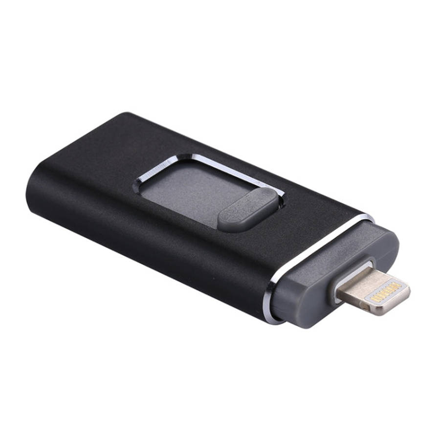 easyflash RQW-01B 3 in 1 USB 2.0 & 8 Pin & Micro USB 64GB Flash Drive(Black)