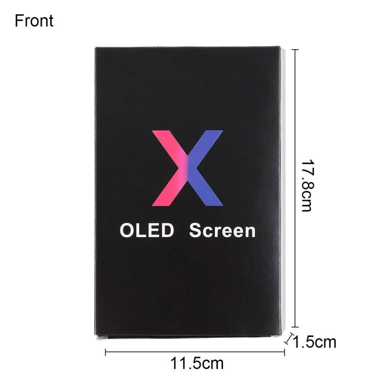 50 PCS Cardboard Packaging Black Box for iPhone X LCD Screen
