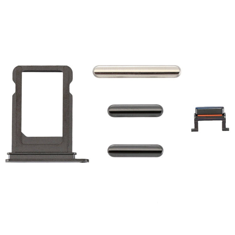 Card Tray + Volume Control Key + Power Button + Mute Switch Vibrator Key for iPhone X(Grey)
