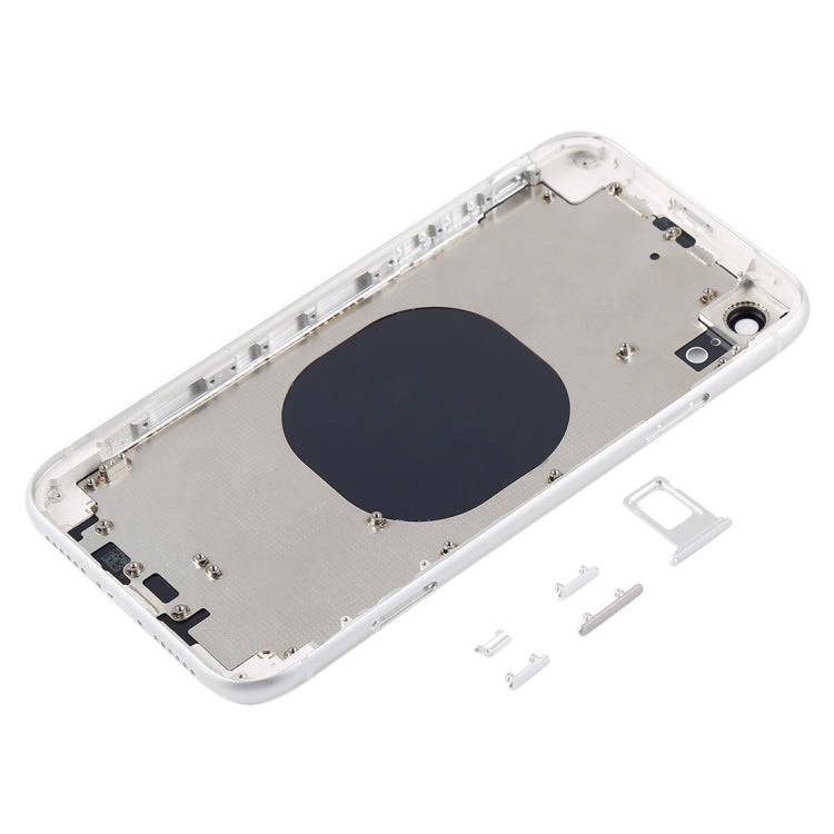 Back Housing Cover with Camera Lens & SIM Card Tray & Side Keys for iPhone XR(White)