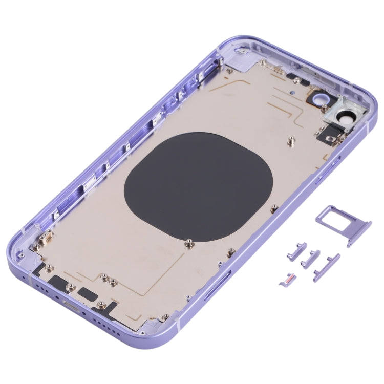 Back Housing Cover with Appearance Imitation of iP13 for iPhone XR(Purple)