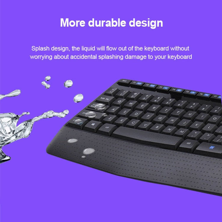 Logitech MK345 Wireless Full-size Keyboard + 2.4GHz 1000DPI Wireless Optical Mouse Set with Nano ...