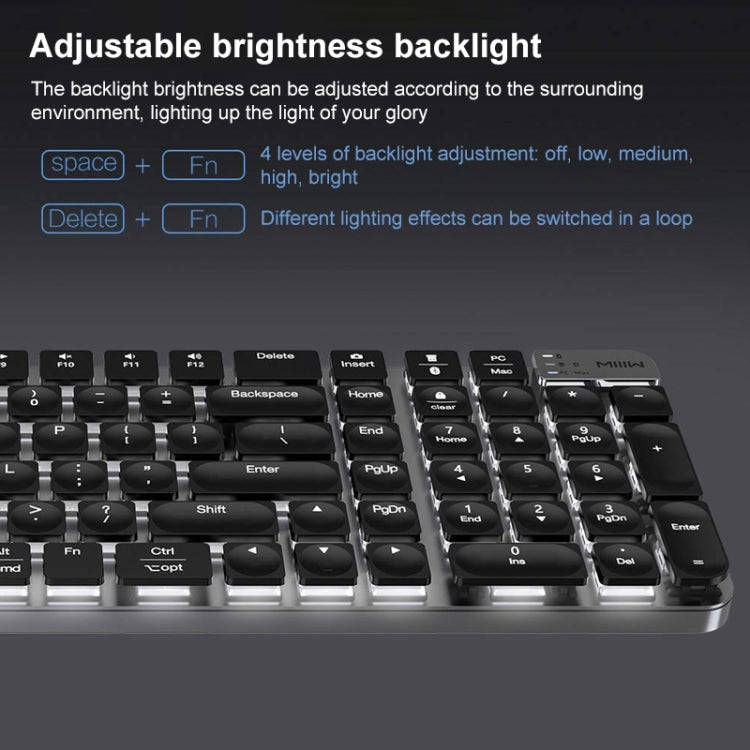 Original Xiaomi Youpin MWWMKP01 102 Keys MIIIW Wireless Dual-mode Low Axis Mechanical Keyboard PR...
