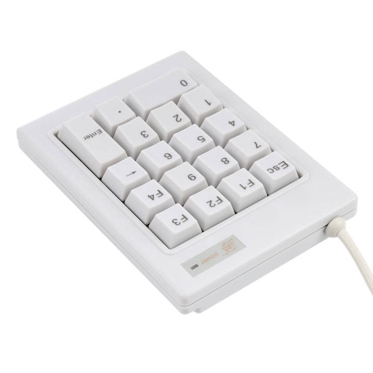 DX-18A 18-keys USB Wired Mechanical Black Shaft Mini Numeric Keyboard (White)