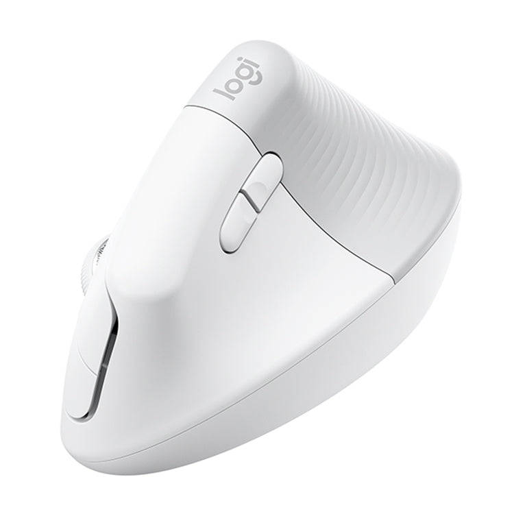 Logitech Lift Vertical 1000DPI 2.4GHz Ergonomic Wireless Bluetooth Dual Mode Mouse (White)