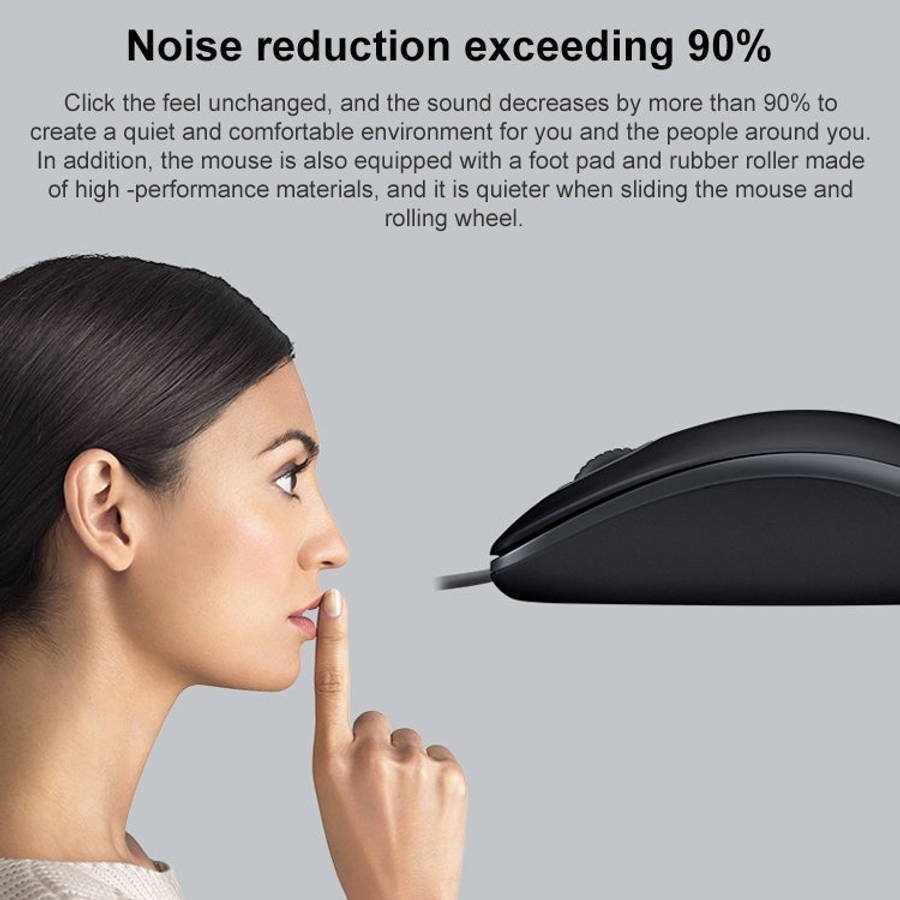 Logitech M110 1000DPI Wired Mouse USB Silent Mouse (Black)