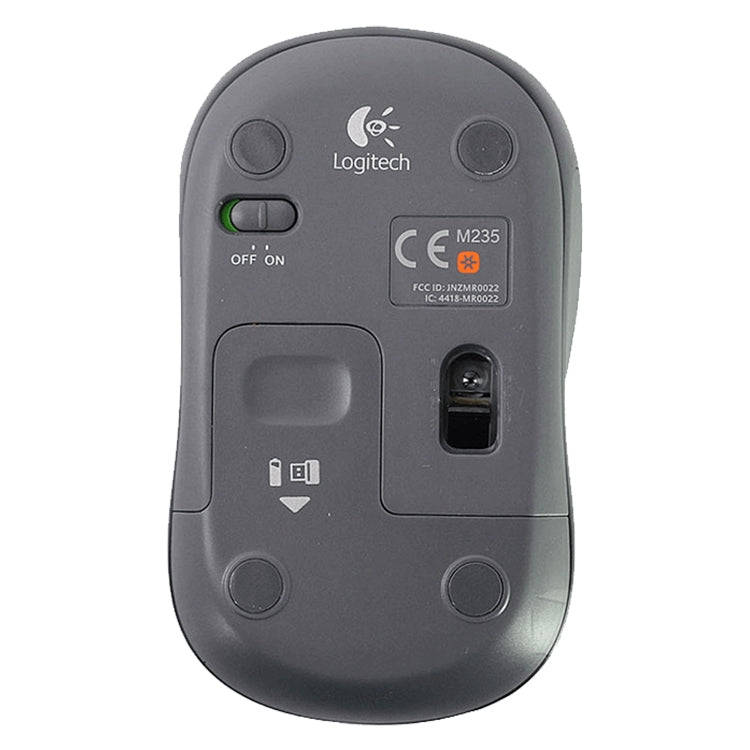 Logitech M235 1000DPI 2.4GHz Ergonomic Wireless Mouse(Black)