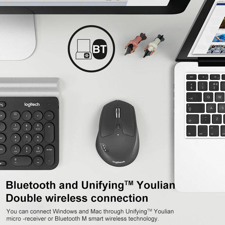 Logitech M720 1000DPI 2.4GHz Wireless Bluetooth Multimode Mouse (Black)