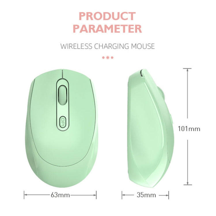 M107 4-buttons 1600 DPI Dual Mode 2.4GHz + Bluetooth 5.1 Wireless Rechargeable Mouse (White)