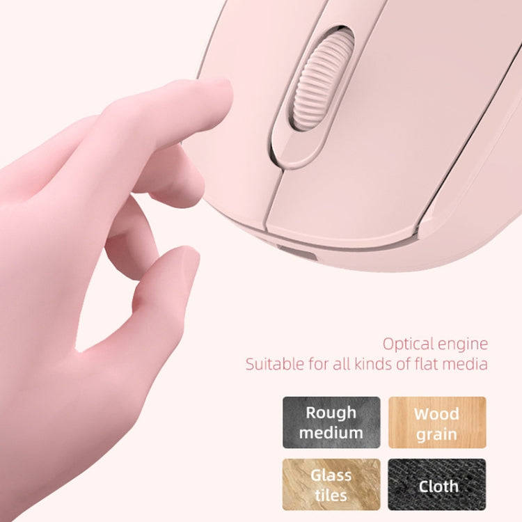 M107 4-buttons 1600 DPI Dual Mode 2.4GHz + Bluetooth 5.1 Wireless Rechargeable Mouse (White)
