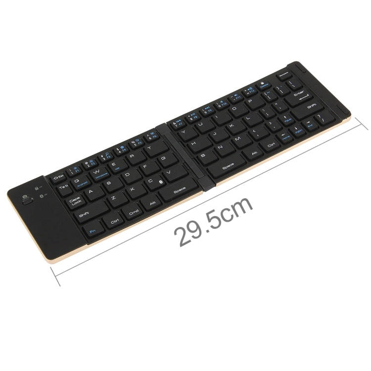 F66 Foldable Bluetooth Wireless 66 Keys Keyboard, Support Android / Windows / iOS(Gold)