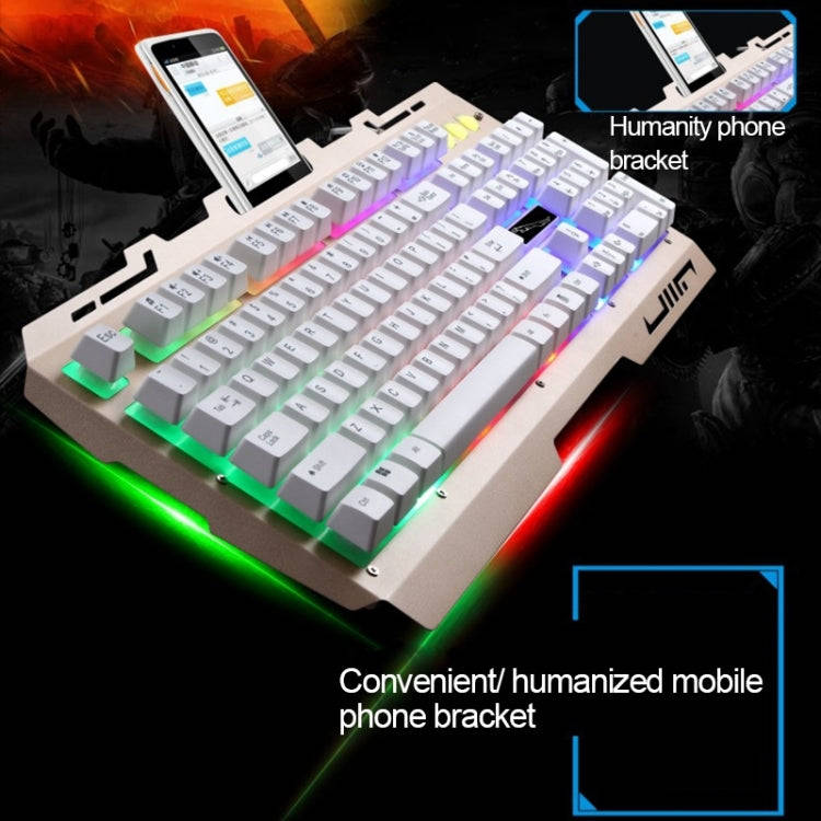 Chasing Leopard G700 USB RGB Backlight Wired Optical Gaming Mouse and Keyboard Set, Keyboard Cabl...