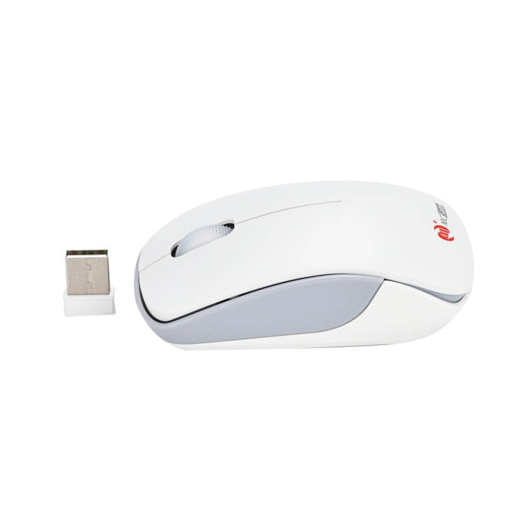 MC Saite MC-367 2.4GHz Wireless Mouse with USB Receiver for Computer PC Laptop (White)