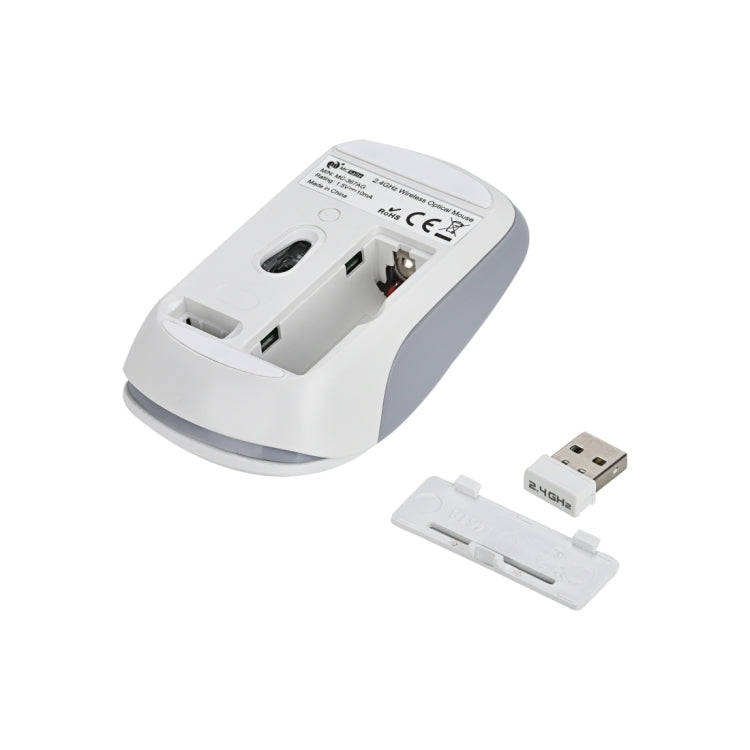 MC Saite MC-367 2.4GHz Wireless Mouse with USB Receiver for Computer PC Laptop (White)