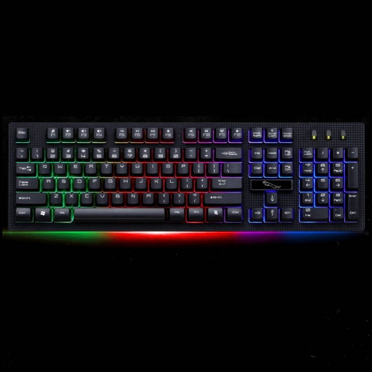 ZGB G20 104 Keys USB Wired Mechanical Feel Glowing Computer Keyboard Gaming Keyboard(Black)