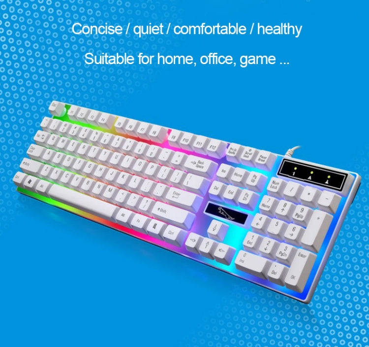 ZGB G21 104 Keys USB Wired Mechanical Feel Colorful Backlight Office Computer Keyboard Gaming Key...