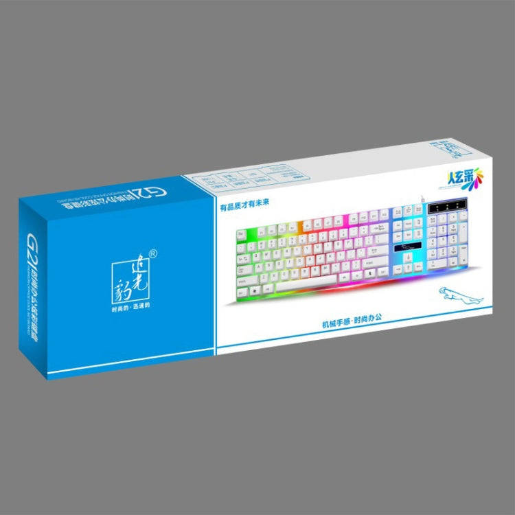 ZGB G21 104 Keys USB Wired Mechanical Feel Colorful Backlight Office Computer Keyboard Gaming Key...
