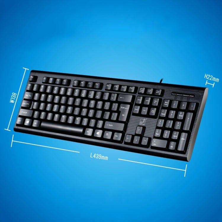 ZGB Q9 104 Keys USB Wired Grid Texture General Gaming Office Keyboard(Black)