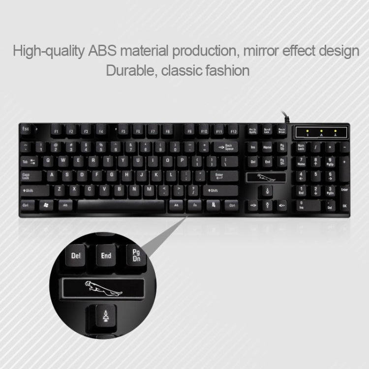 ZGB Q17 104 Keys USB Wired Suspension Gaming Office Keyboard for Laptop, PC(Black)