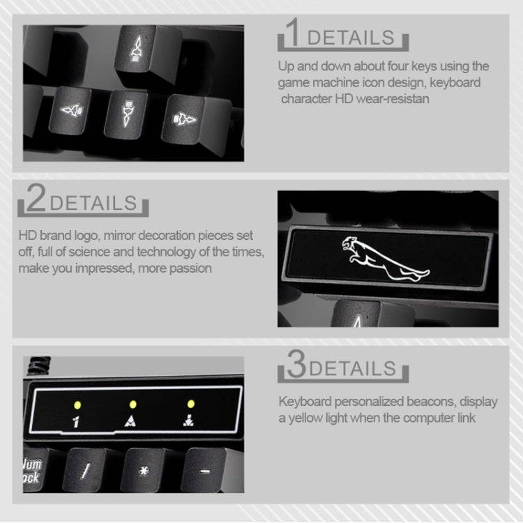 ZGB Q17 104 Keys USB Wired Suspension Gaming Office Keyboard for Laptop, PC(Black)
