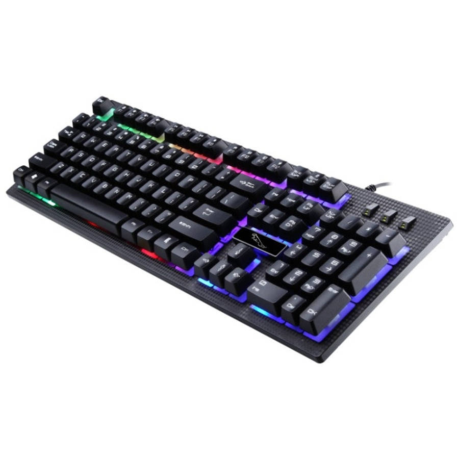 ZGB G20 1600 DPI Professional Wired Glowing Mechanical Feel Suspension Keyboard + Optical Mouse K...