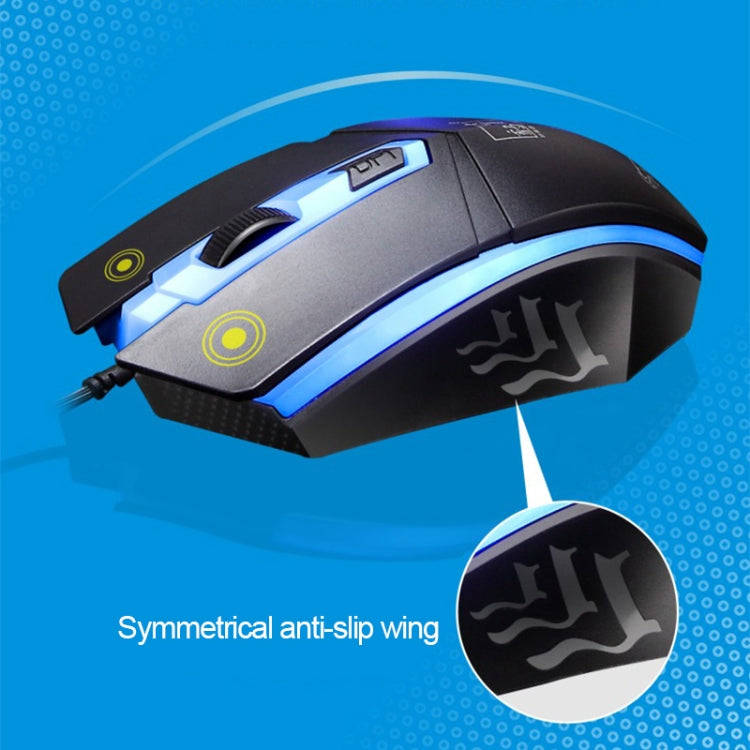 ZGB G21 1600 DPI Professional Wired Colorful Backlight Mechanical Feel Suspension Keyboard + Opti...