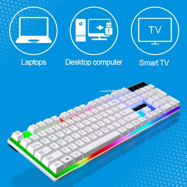 ZGB G21 1600 DPI Professional Wired Colorful Backlight Mechanical Feel Suspension Keyboard + Opti...