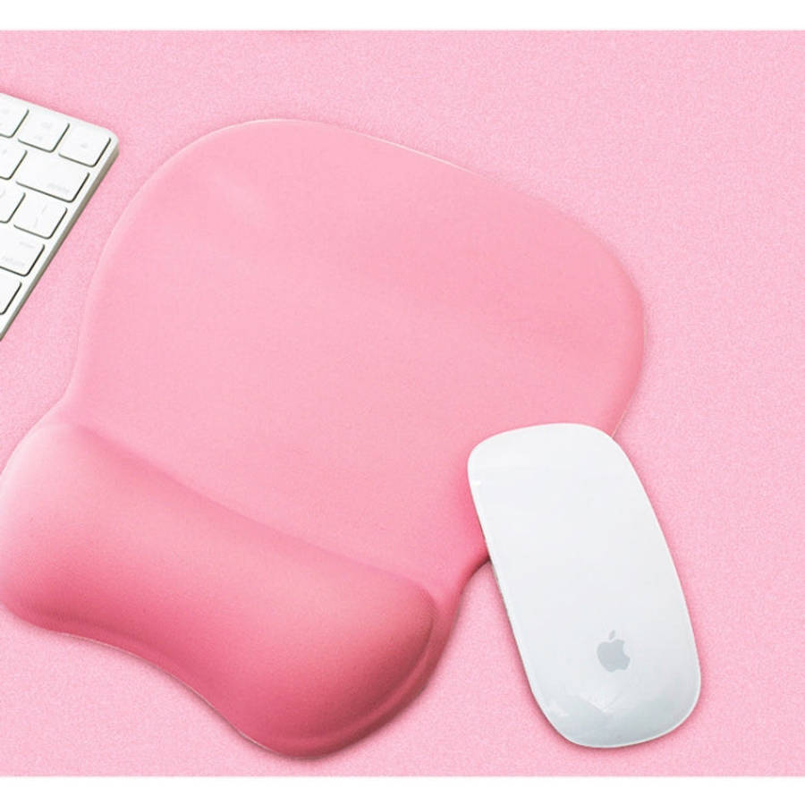 MONTIAN MF-01 Oval Slow Rebound Memory Cotton Soft Bracer Mouse Pad(Pink)