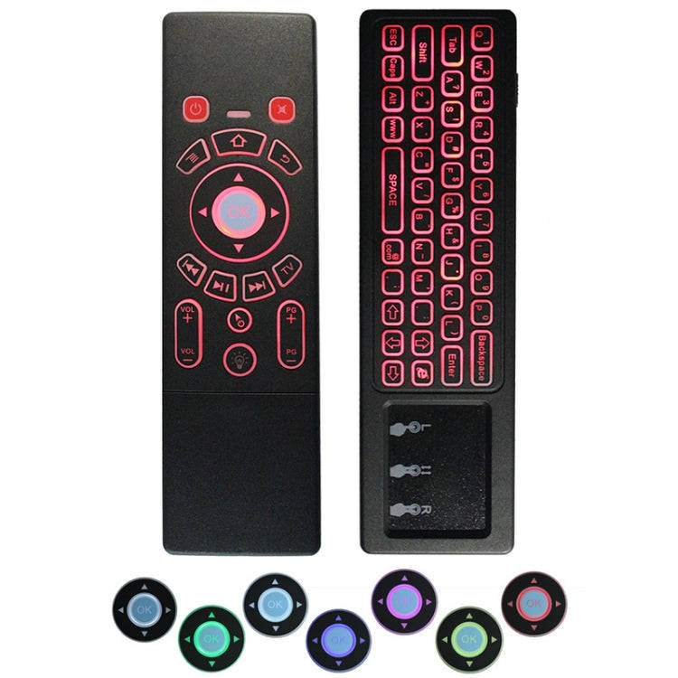 T6 Colorful Light Version Air Mouse 2.4GHz Wireless Keyboard Remote Controller with Touchpad & IR...