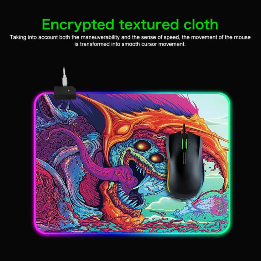Computer Monster Pattern Illuminated Mouse Pad, Size: 90 x 40 x 0.4cm