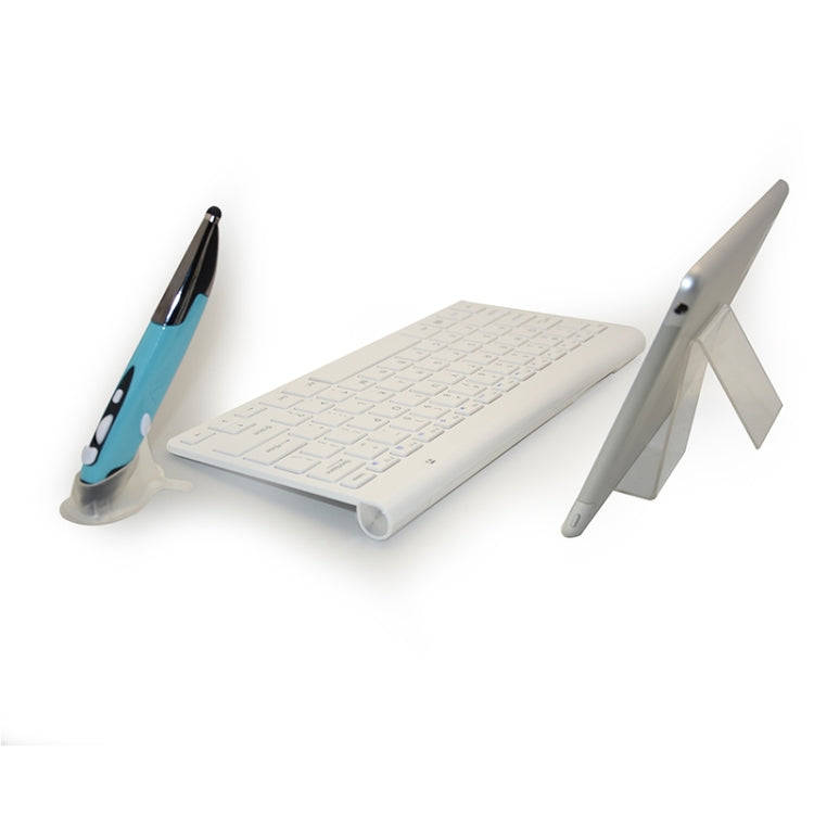 KM-909 2.4GHz Smart Stylus Pen Wireless Optical Mouse + Wireless Keyboard Set(White)
