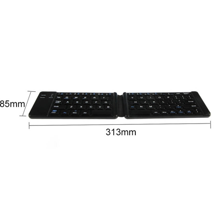 K018 USB Charging Foldable 67 Keys Bluetooth Wireless Keyboard (Black)