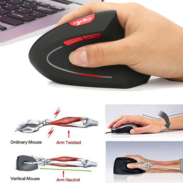 HXSJ T29 Bluetooth 3.0 Wireless Bluetooth 6-Keys 2400 DPI Adjustable Ergonomics Optical Vertical ...