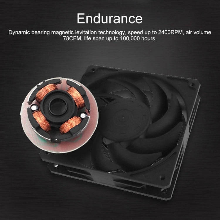 F140 Computer CPU Radiator Cooling Fan (White)